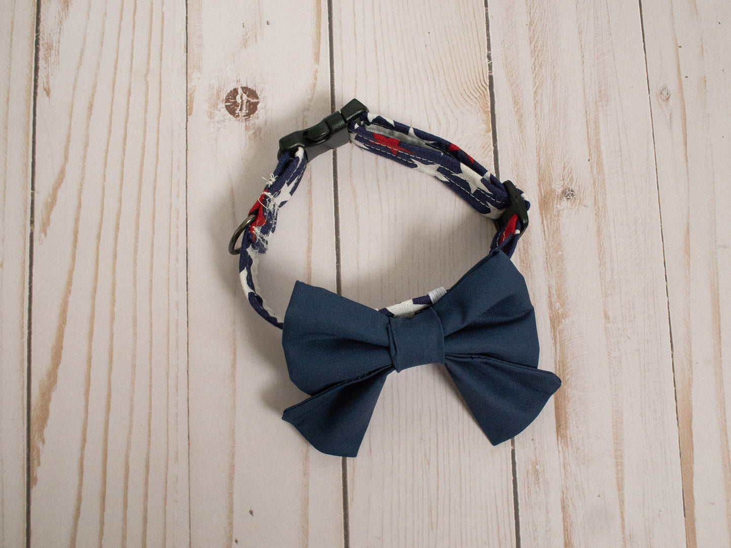 Patriotic Dog Collar | Red White Blue Small Dog Collar | Cat Collar | 3/4" Handmade Fashion Collar | Holiday Collar | 4th of July | July 4th