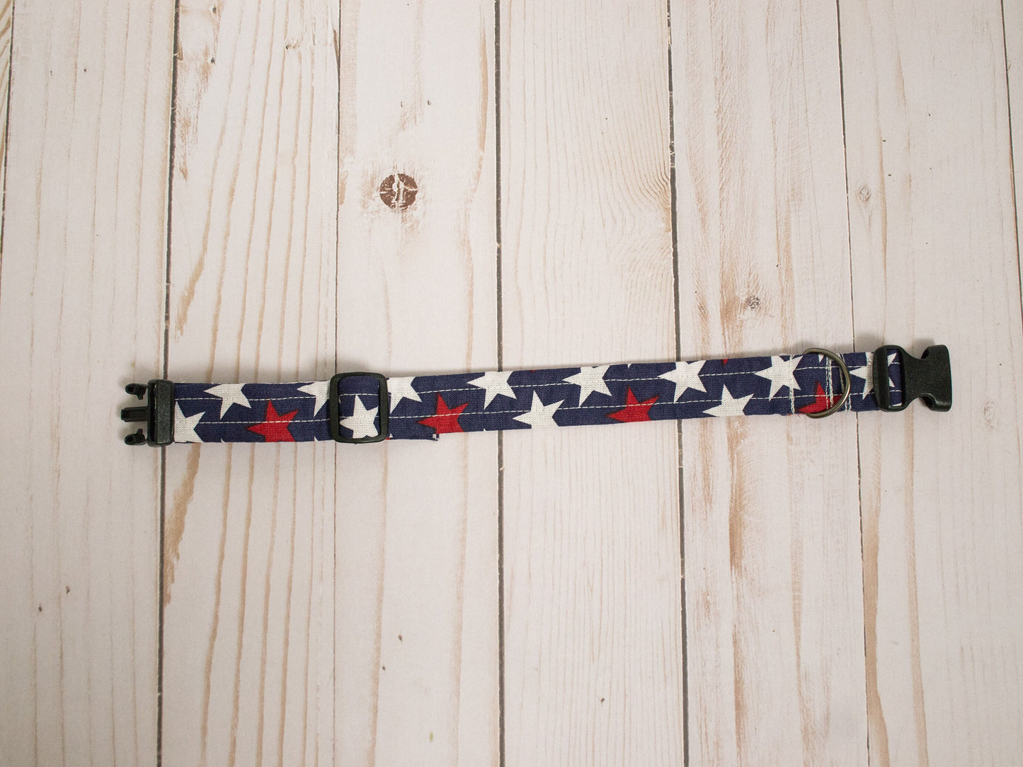 Patriotic Dog Collar | Red White Blue Small Dog Collar | Cat Collar | 3/4" Handmade Fashion Collar | Holiday Collar | 4th of July | July 4th