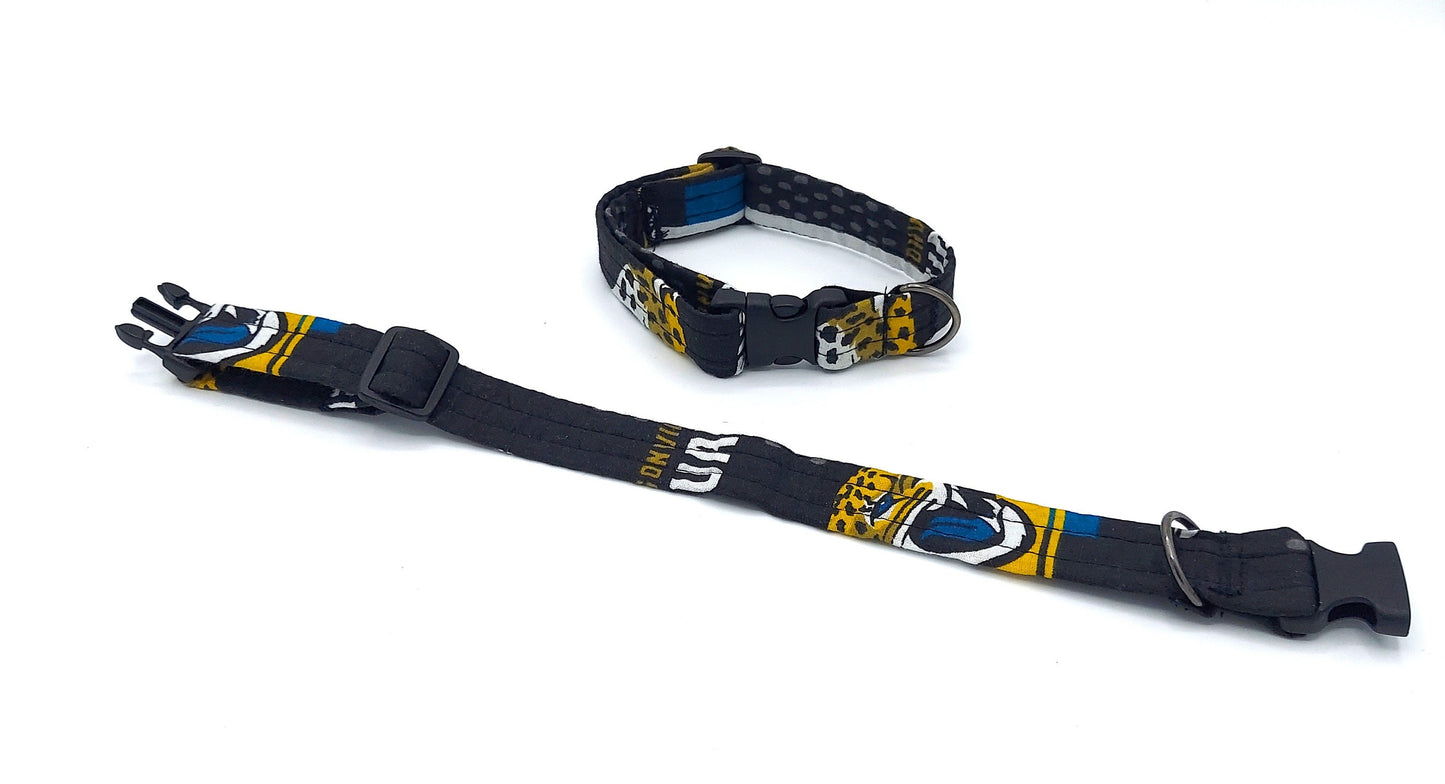 Jacksonville Jaguars Dog Collar | Jacksonville Jaguars Cat Collar | 3/4" Pet Collar | 1" Pet Collar | 3/4" Cat Collar | 1" Dog Collar |