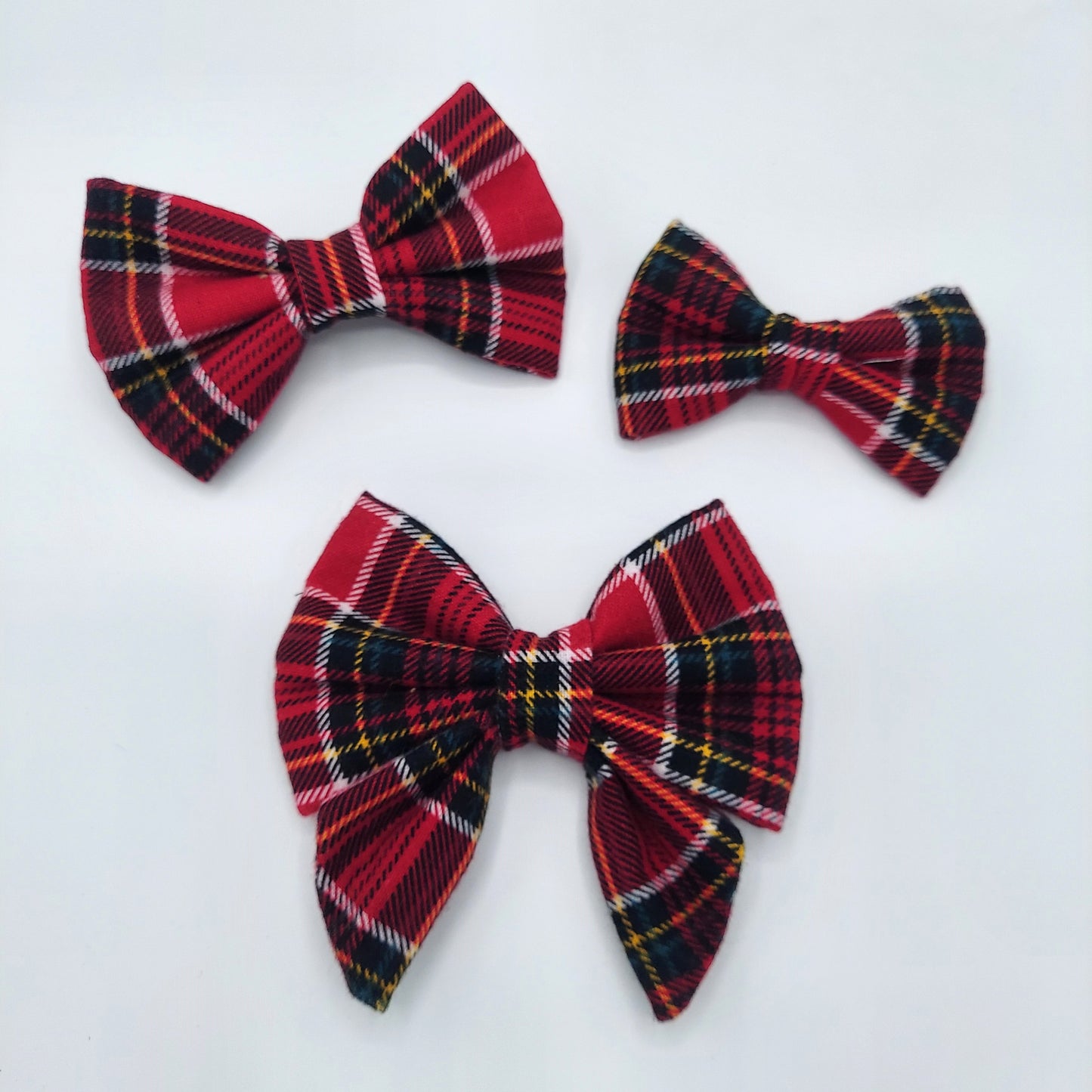 Red Plaid flannel bowtie